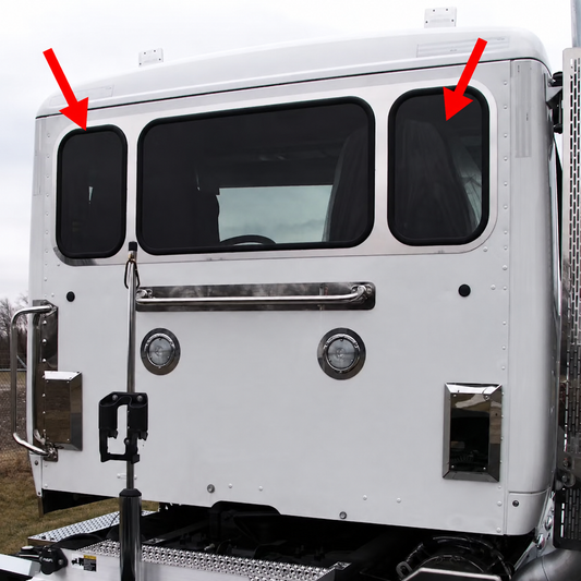Peterbilt 579 Side Back Glass – Custom Cut Gray Laminated 18-13/16" x 11-13/16"